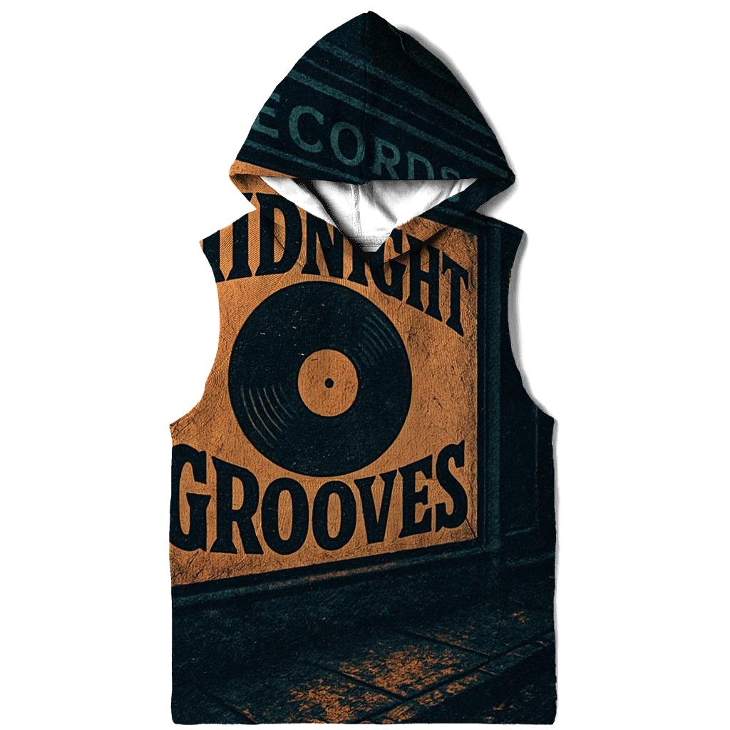Worn Vinyl Record Shop Night Poster hoodie styles