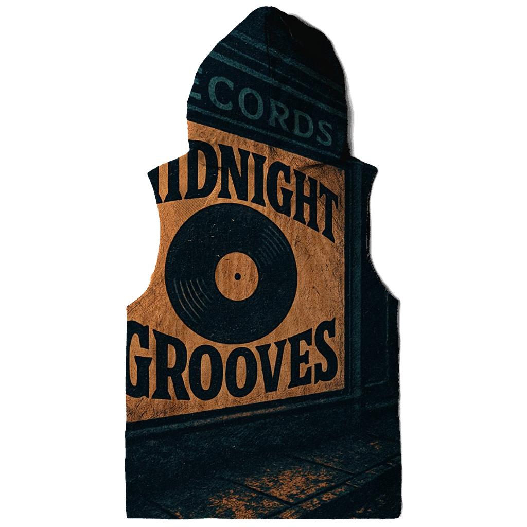 Worn Vinyl Record Shop Night Poster hoodie styles