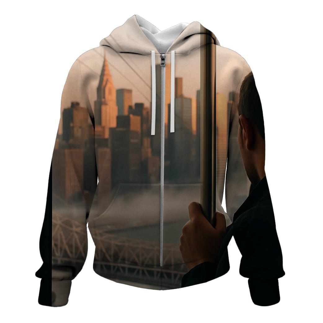 Tram Window Dawn Over Midtown hoodie trends