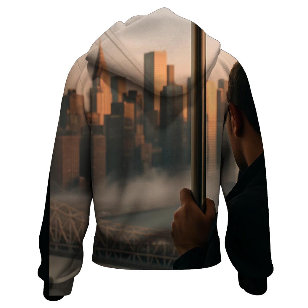 Tram Window Dawn Over Midtown hoodie trends