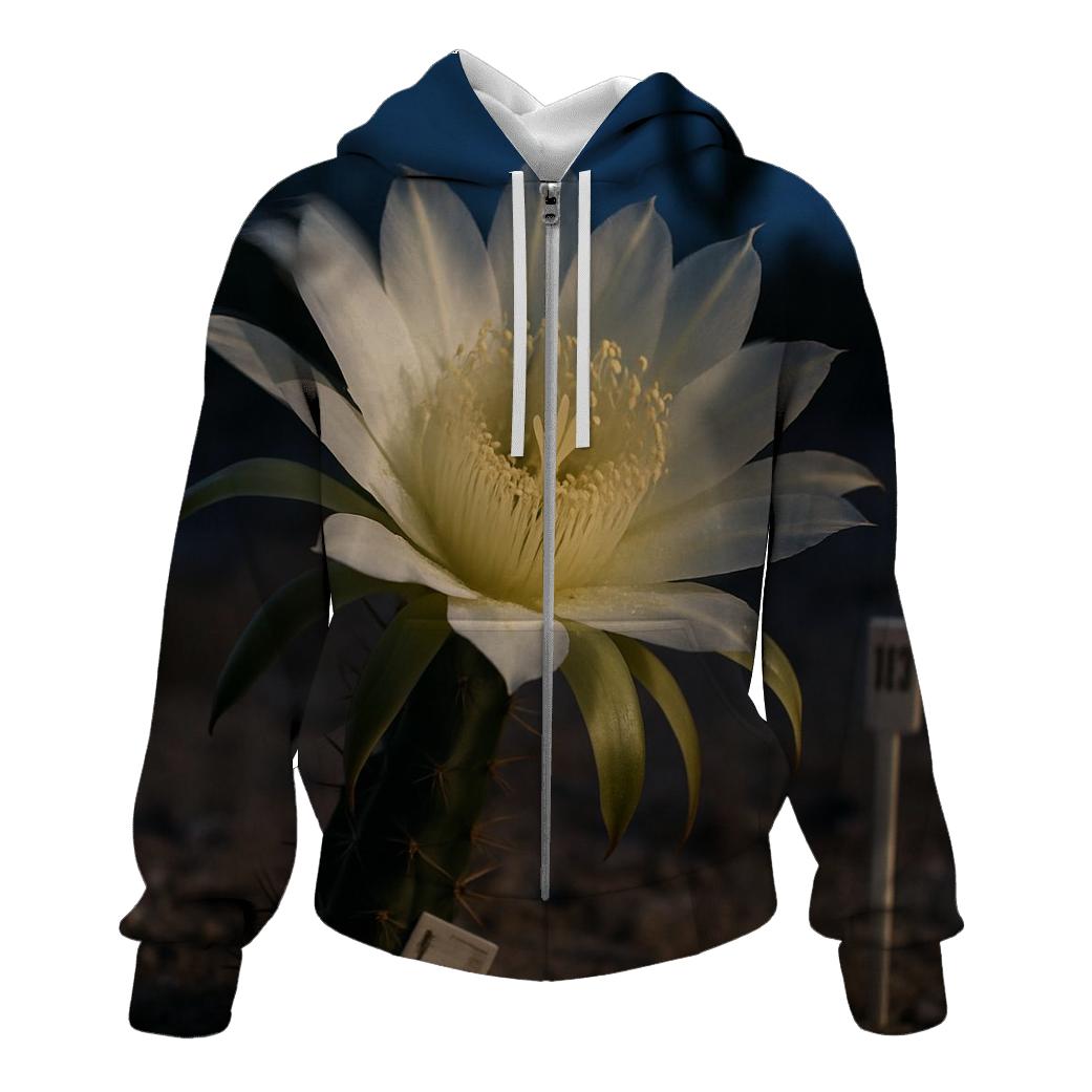 Night Blooming Cereus In A Desert Research Plot lightweight hoodies