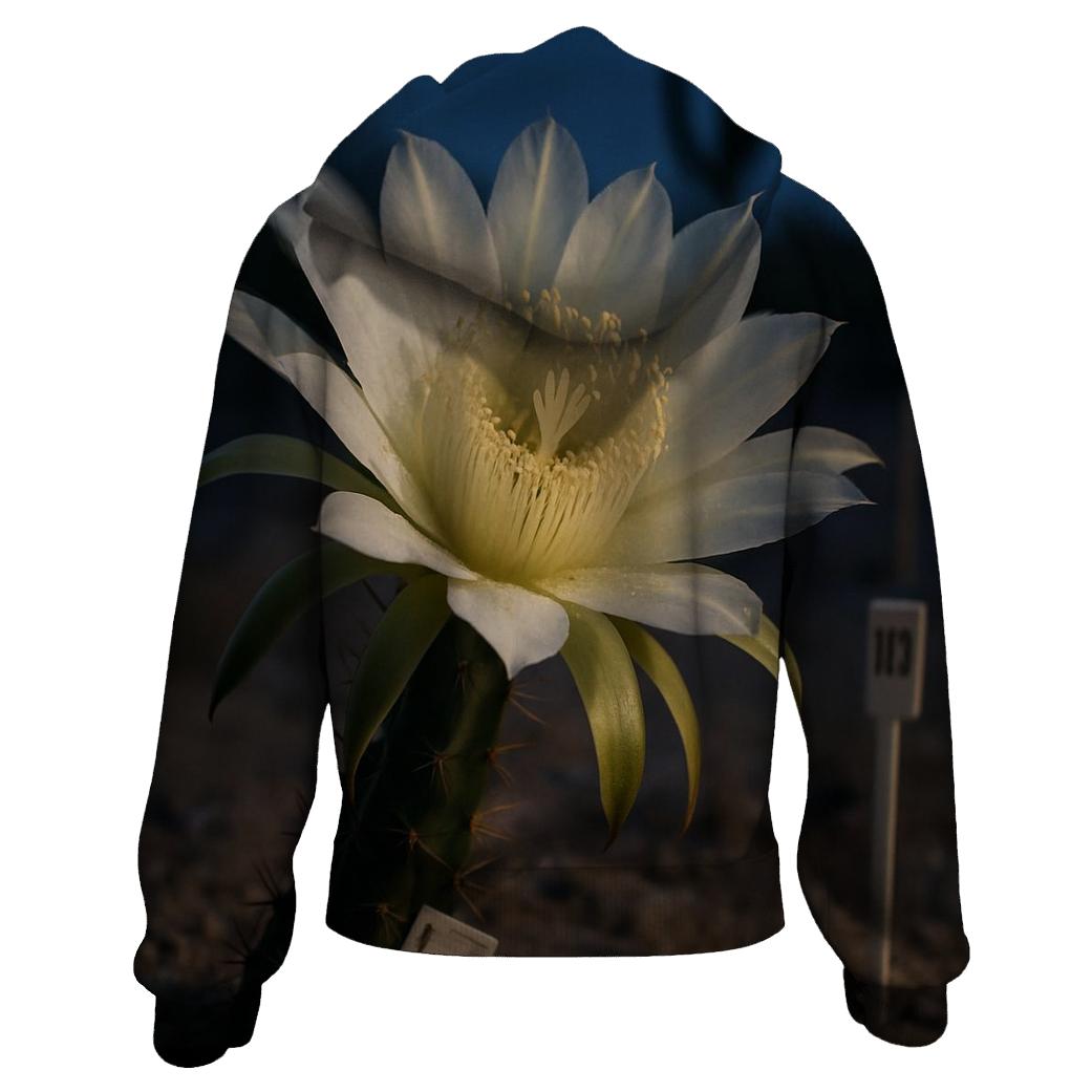 Night Blooming Cereus In A Desert Research Plot lightweight hoodies