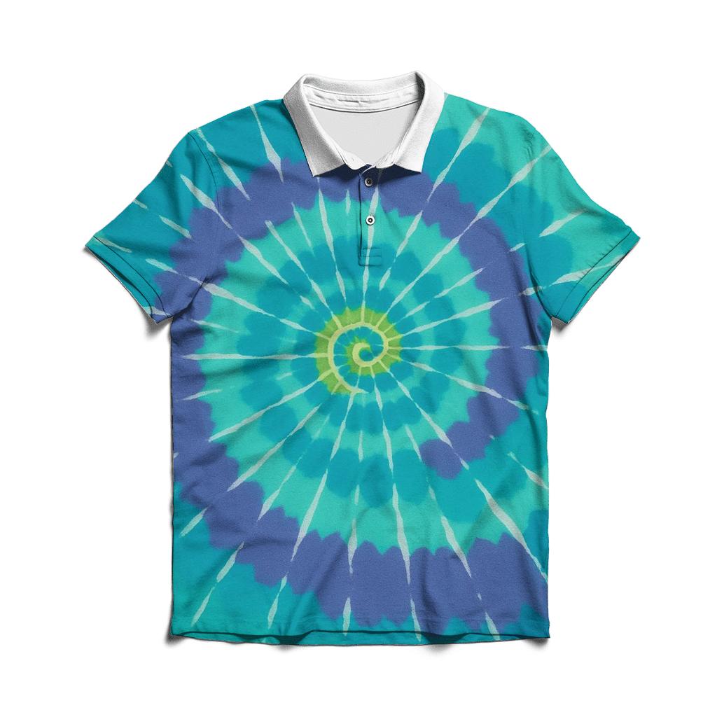 Aurora Spiral Overdye Whorl classic pique polos
