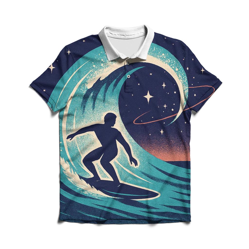 Lunar Tides Surf Break casual sports polo shirts
