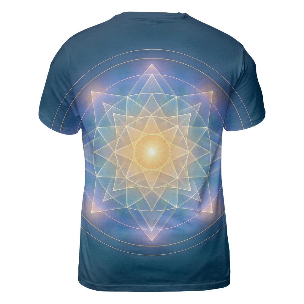 Aurora Prism Mandala vibrant all-over design tees