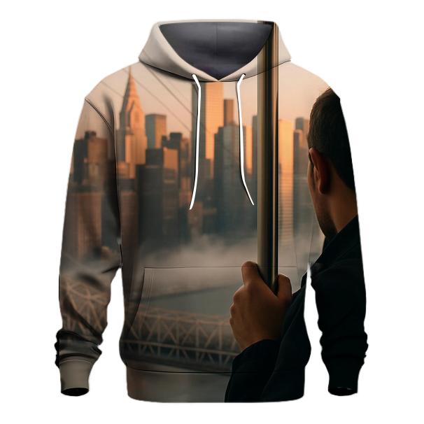 Tram Window Dawn Over Midtown zip-up hoodies
