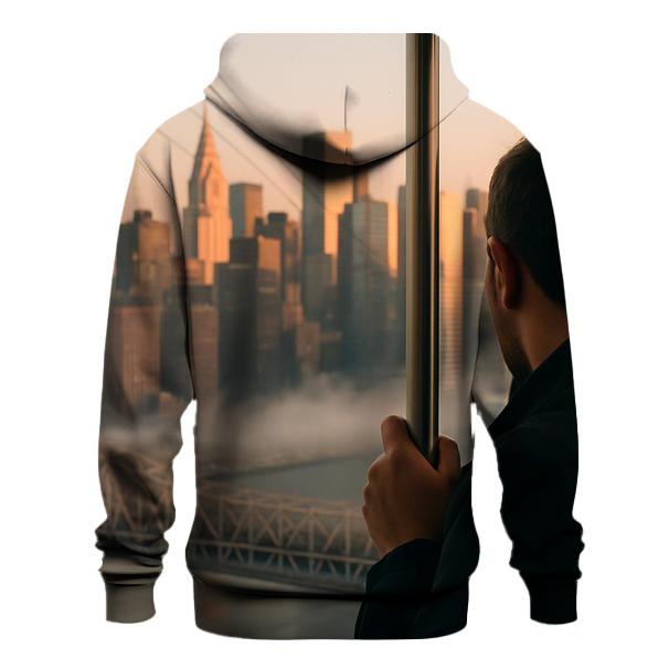 Tram Window Dawn Over Midtown zip-up hoodies