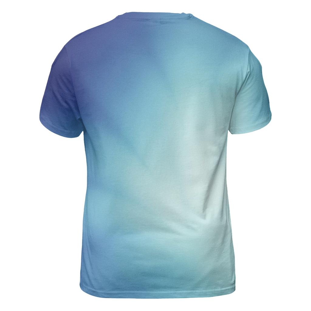 Polar Ice Bloom Gradient artistic all-over print tops