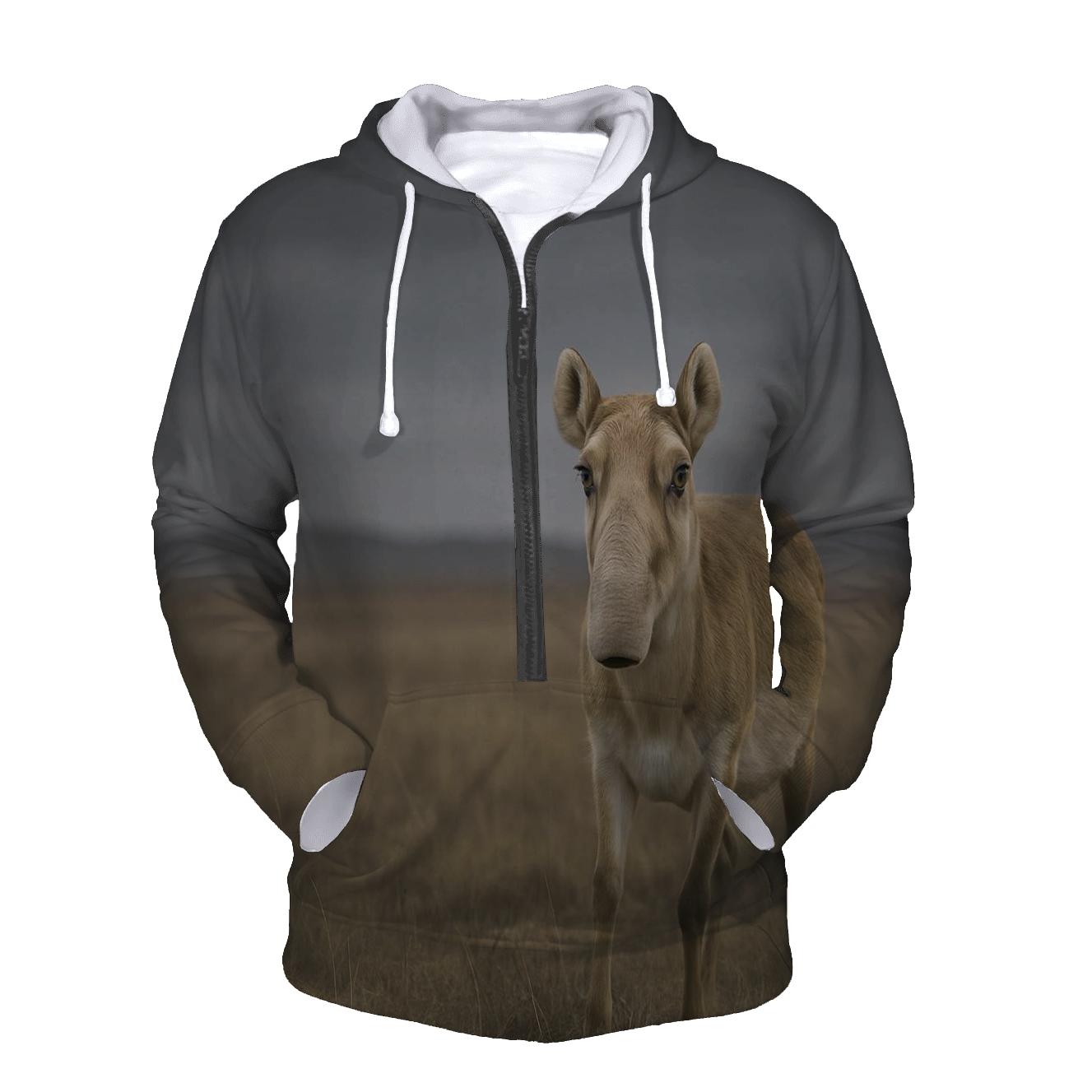 Steppe Sentinel Saiga zip-up hoodies