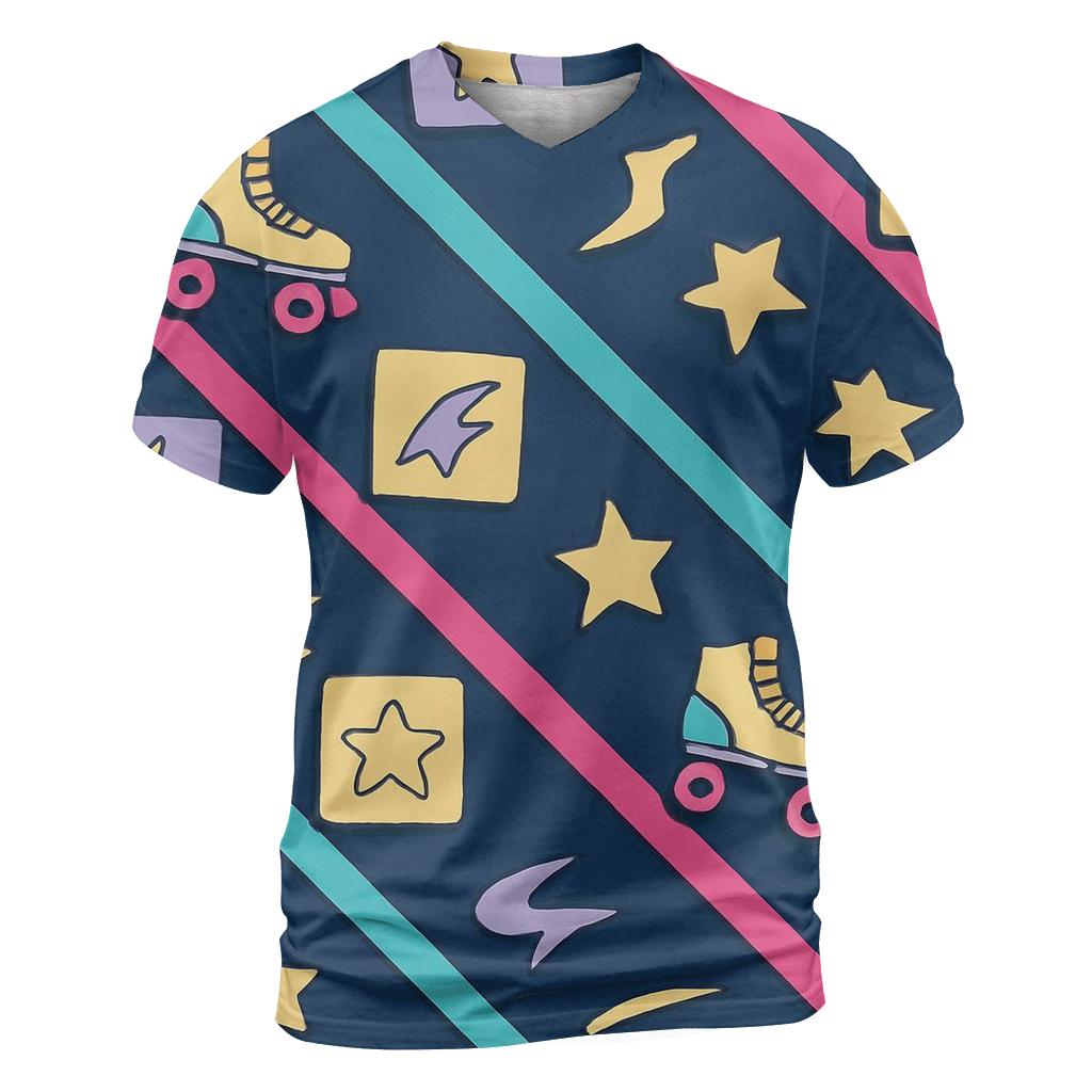 Neon Roller Rink Floor statement graphic shirts