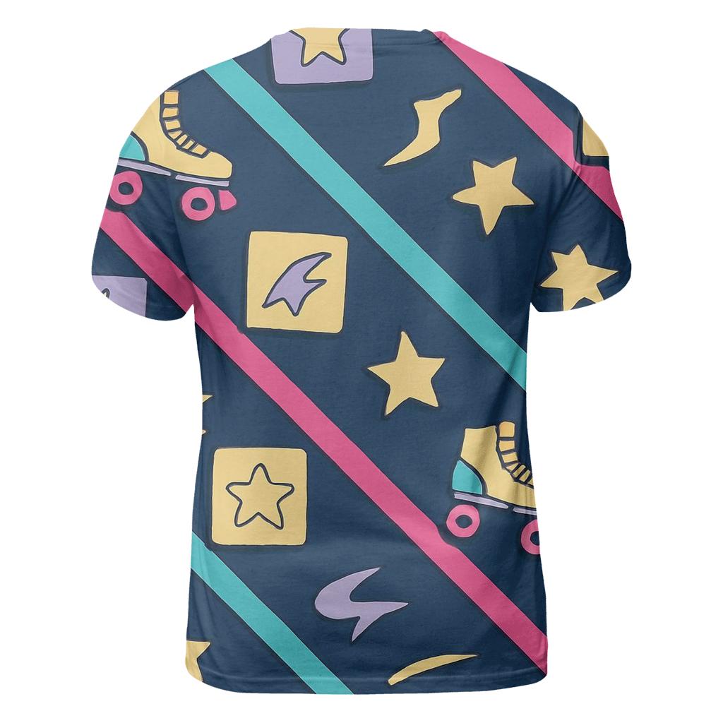 Neon Roller Rink Floor statement graphic shirts