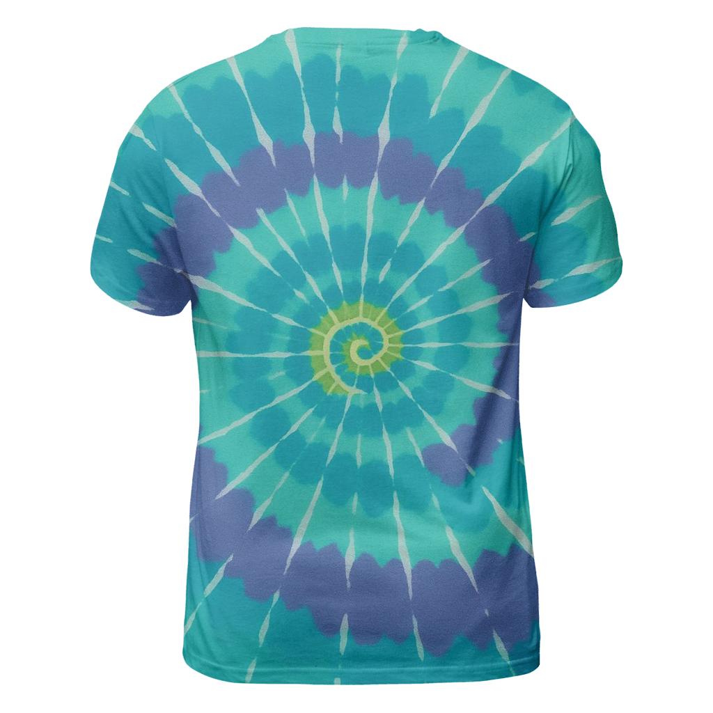 Aurora Spiral Overdye Whorl unique graphic print tees