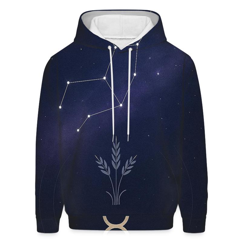 Virgo Harvest Star Chart With Mercury Sigil heavyweight hoodies