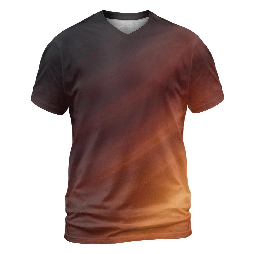 Molten Copper Drift Gradient artistic all-over print tops