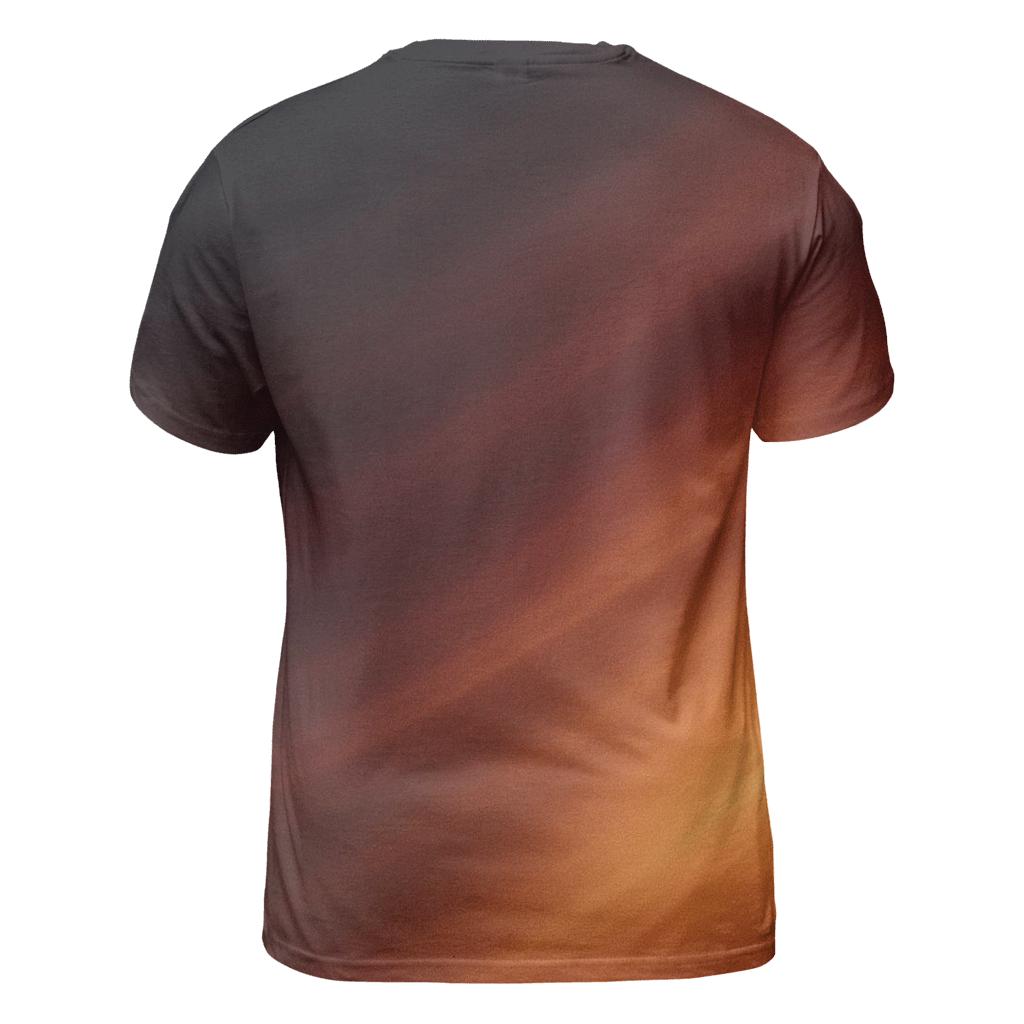 Molten Copper Drift Gradient artistic all-over print tops
