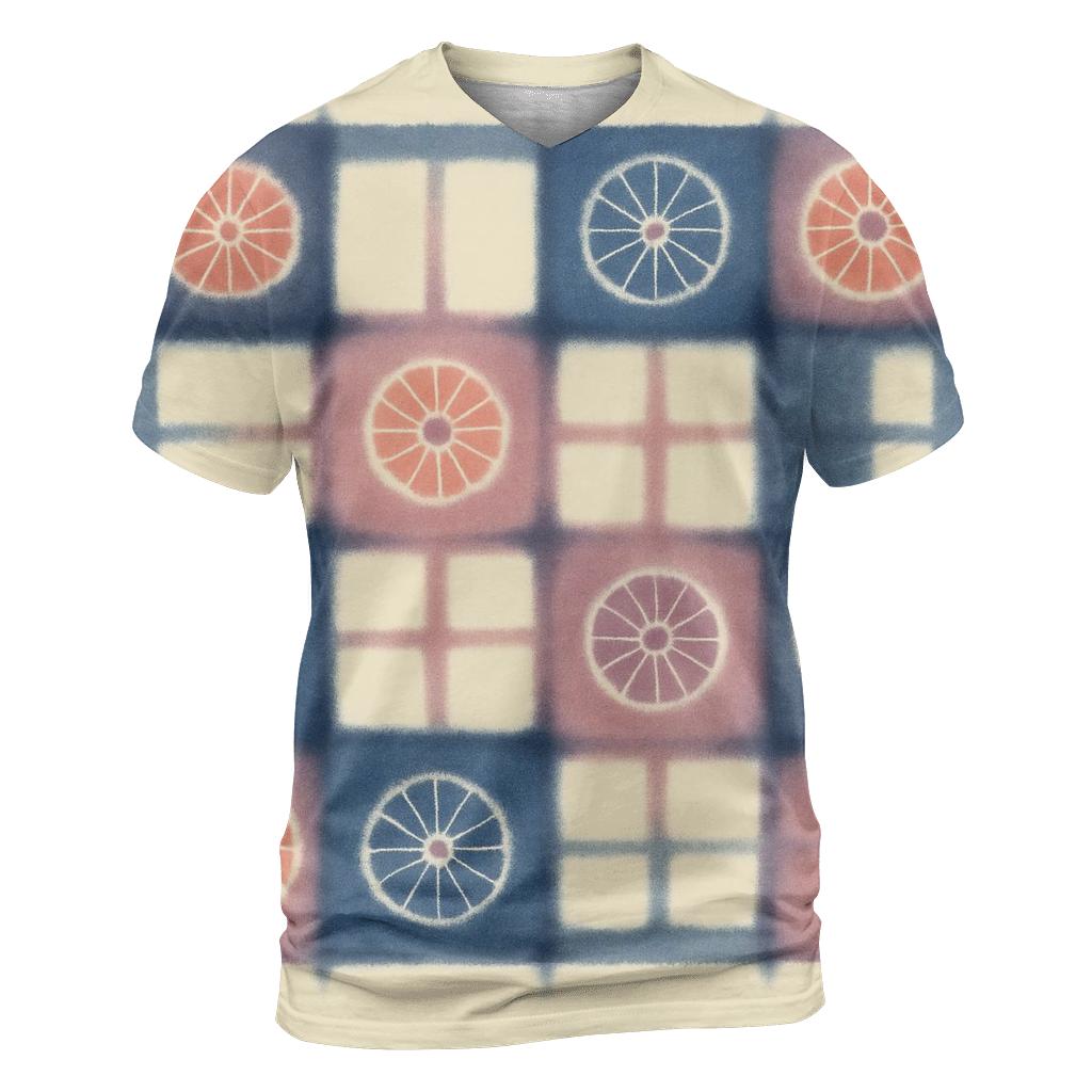 Itajime Eclipse Grid With Kumo Rosettes trendy printed shirt styles