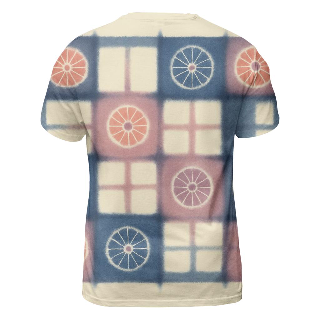 Itajime Eclipse Grid With Kumo Rosettes trendy printed shirt styles