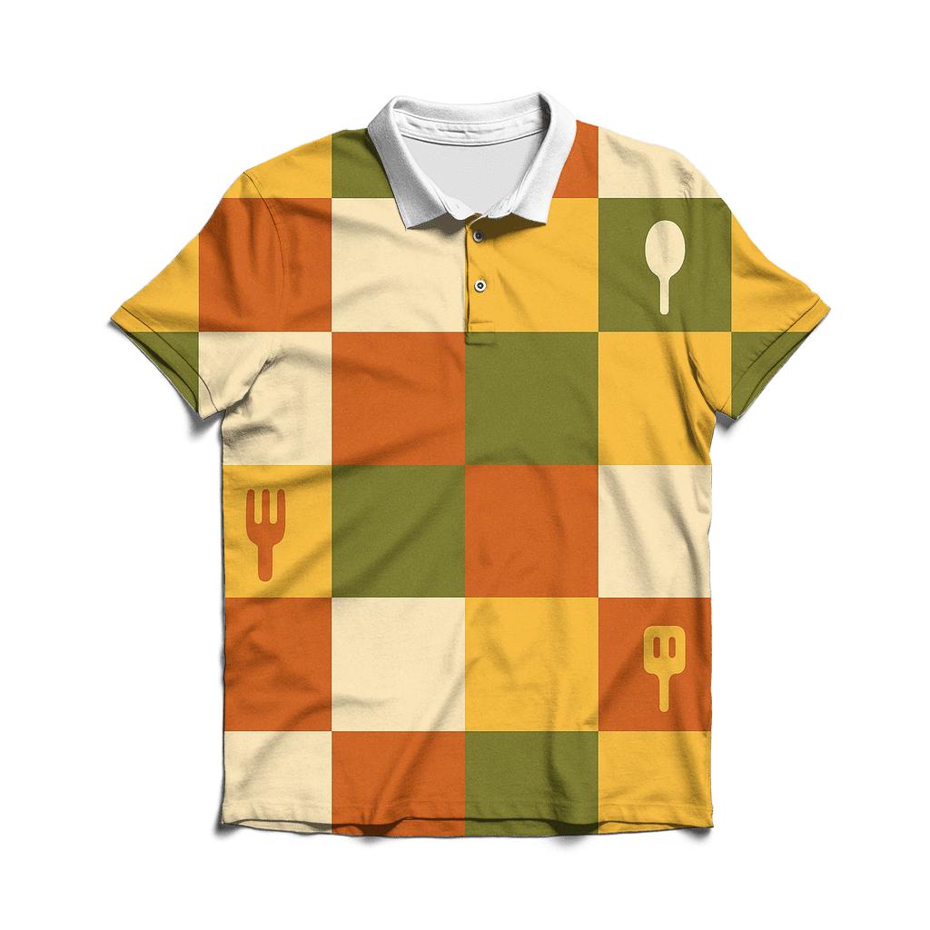 Harvest Plaid Kitchen Chic casual sports polo shirts