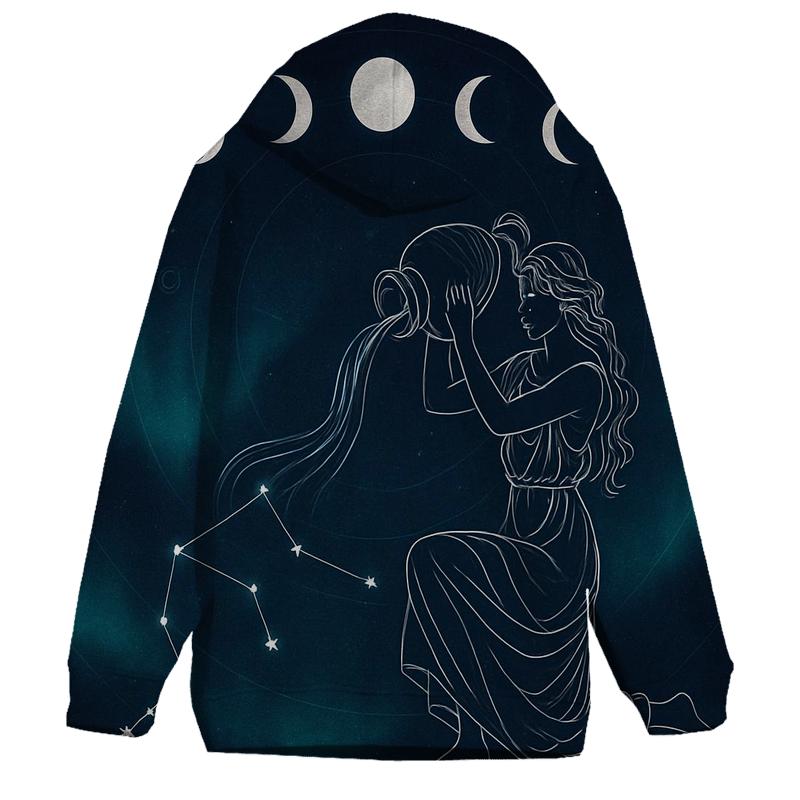 Aquarius Water Bearer Lunar Decan Tapestry hoodie designs