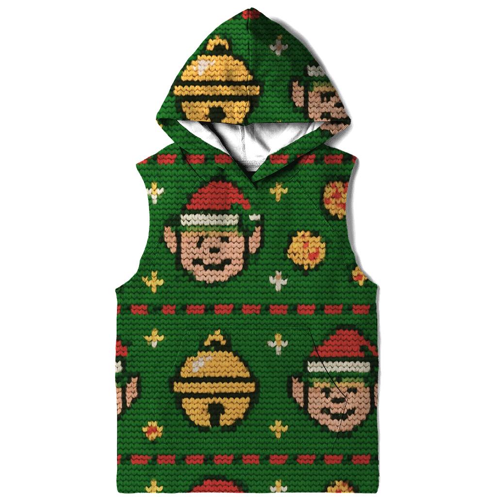 Tacky Elf Mittens Jingle Grid Design lightweight hoodies