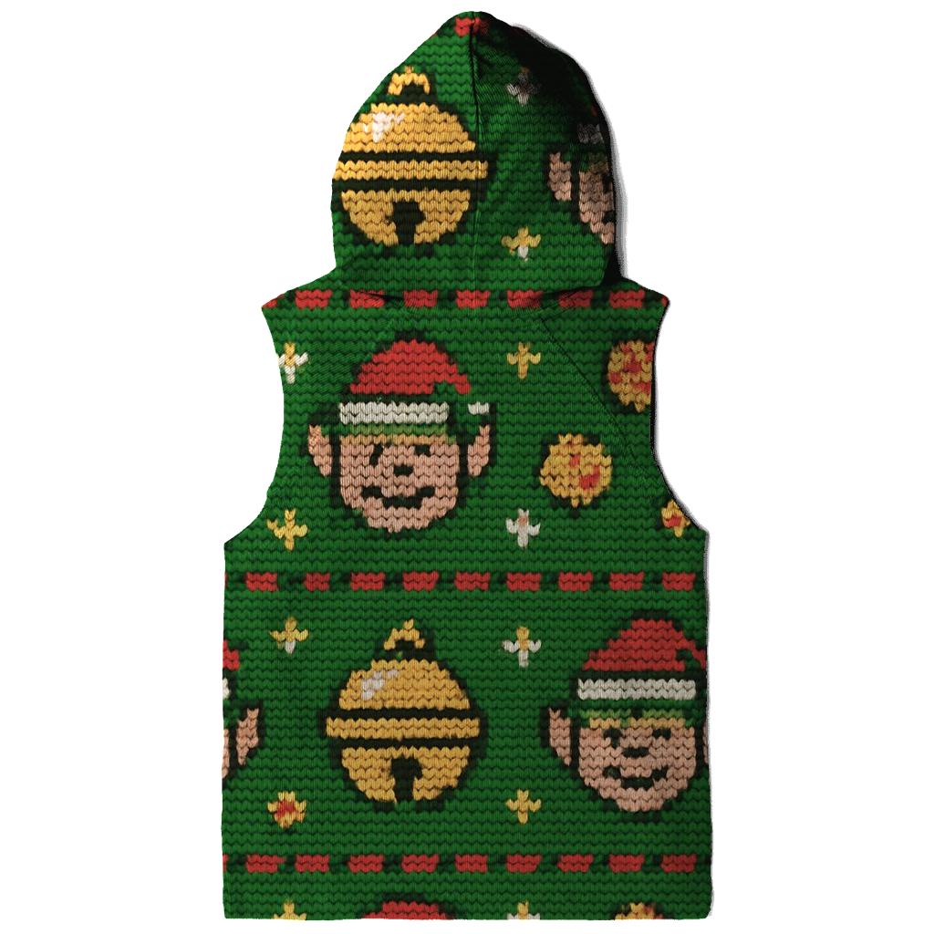 Tacky Elf Mittens Jingle Grid Design lightweight hoodies