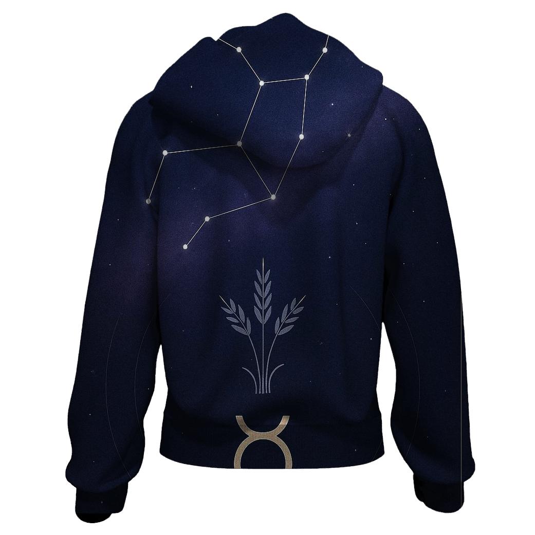 Virgo Harvest Star Chart With Mercury Sigil lightweight hoodies