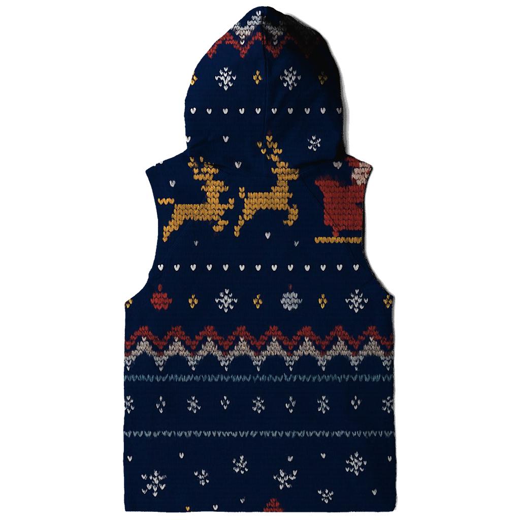 Santa Sleigh Pixel Runway Stripe Design designer hoodies