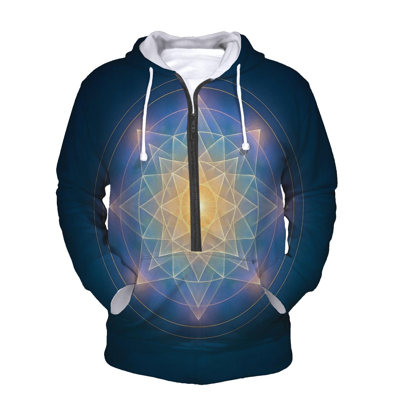 Aurora Prism Mandala printed hoodies
