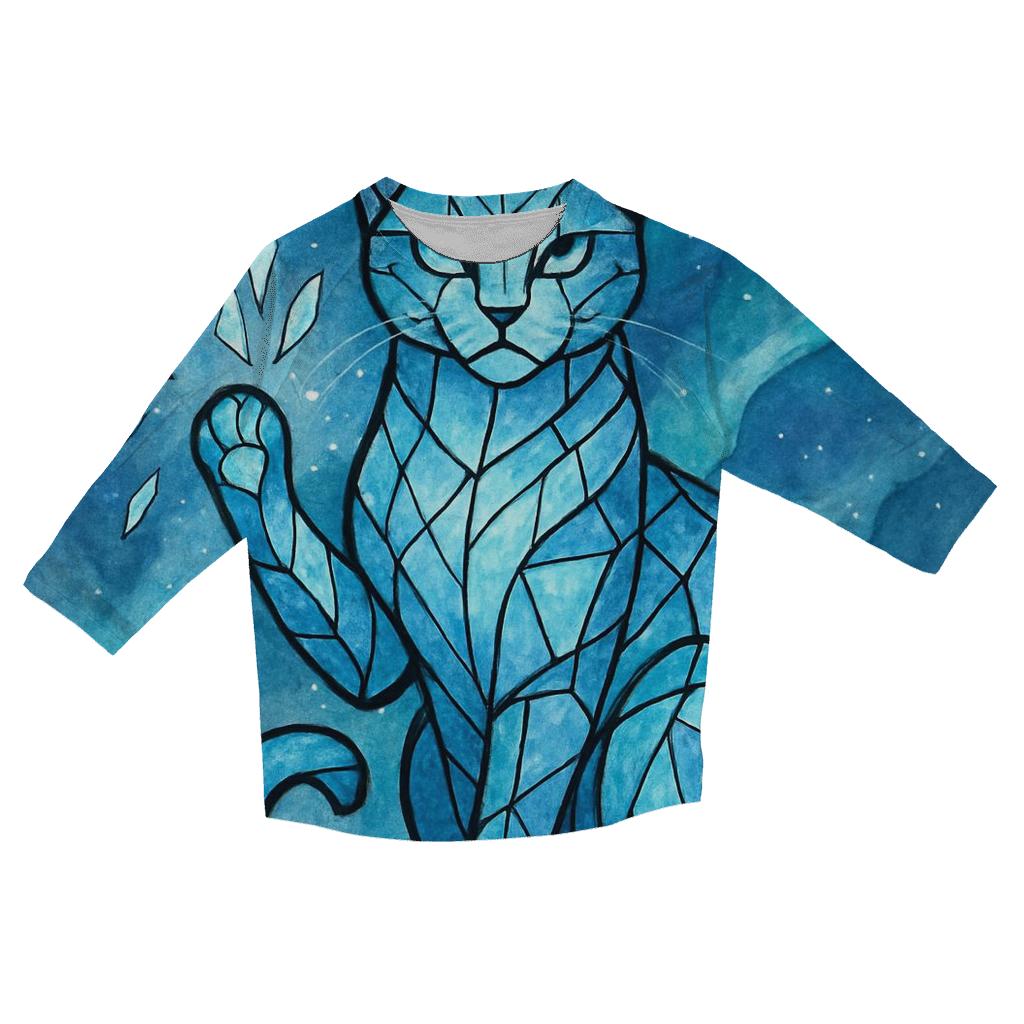Aurora Glass Guardian Cat cotton quarter sleeve shirts