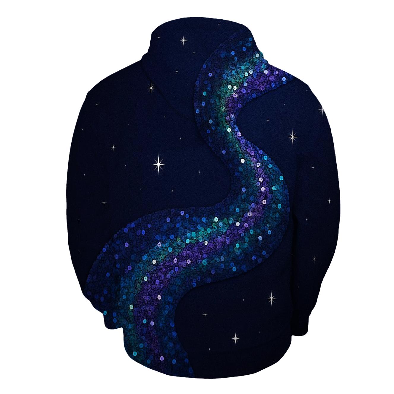 Midnight Sequin Current zip-up hoodies