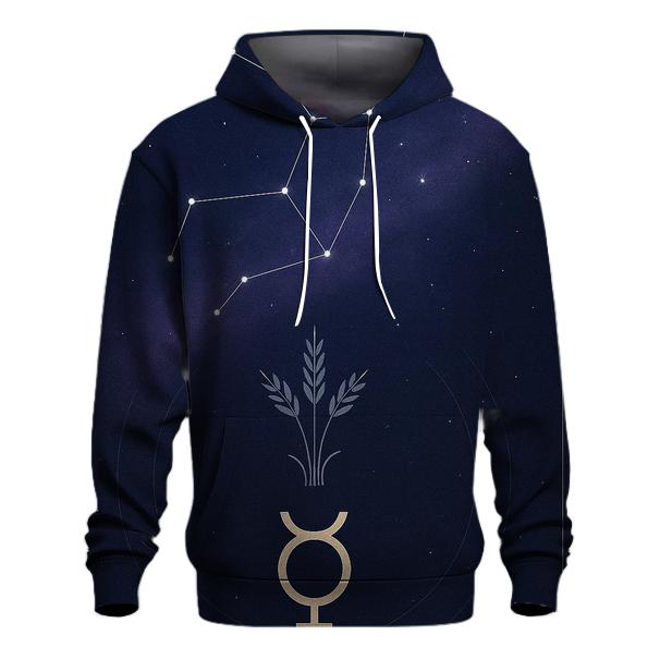 Virgo Harvest Star Chart With Mercury Sigil hoodie designs
