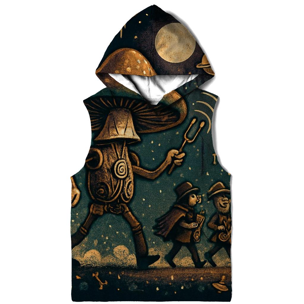 Clockwork Mushroom Parade pullover hoodies