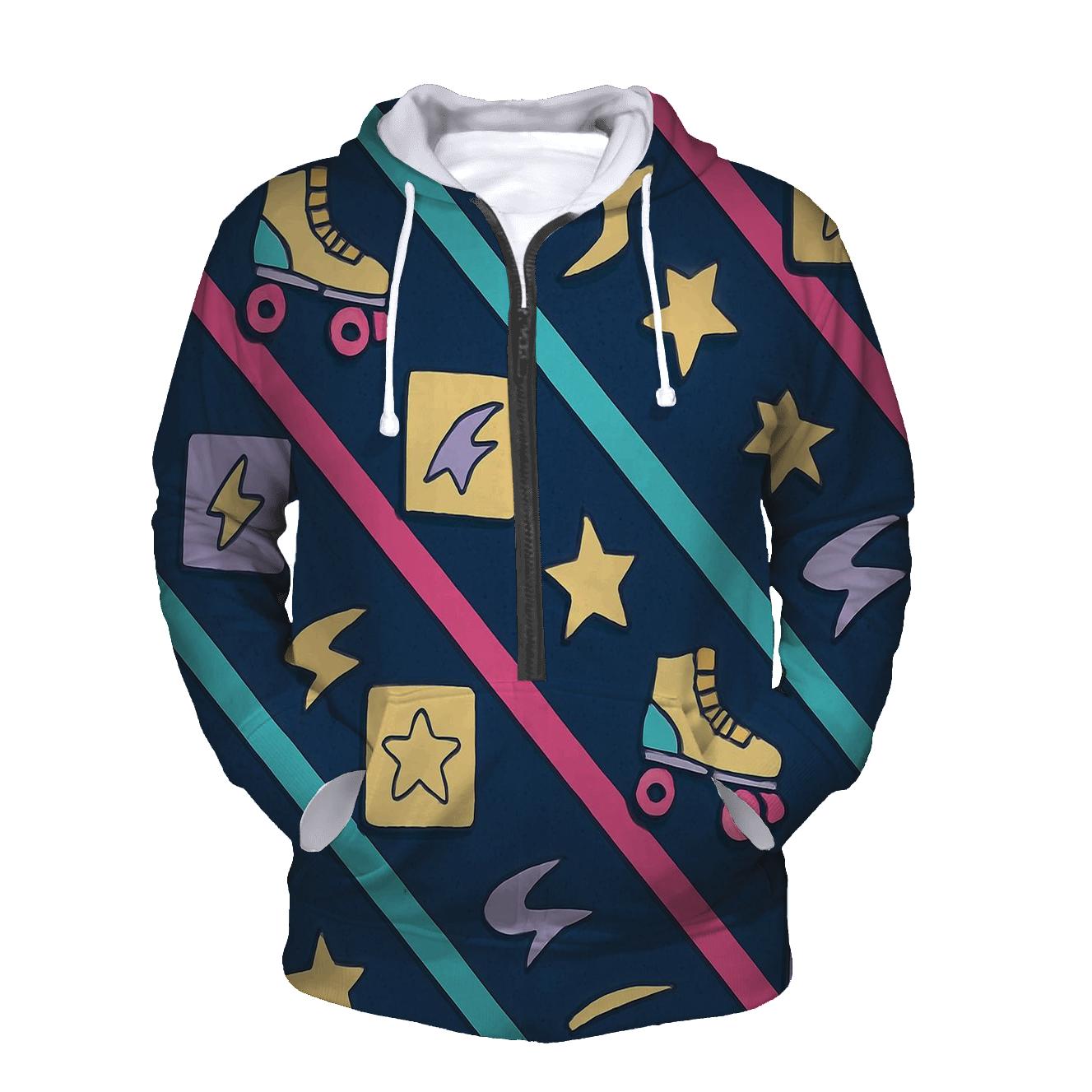 Neon Roller Rink Floor pullover hoodies