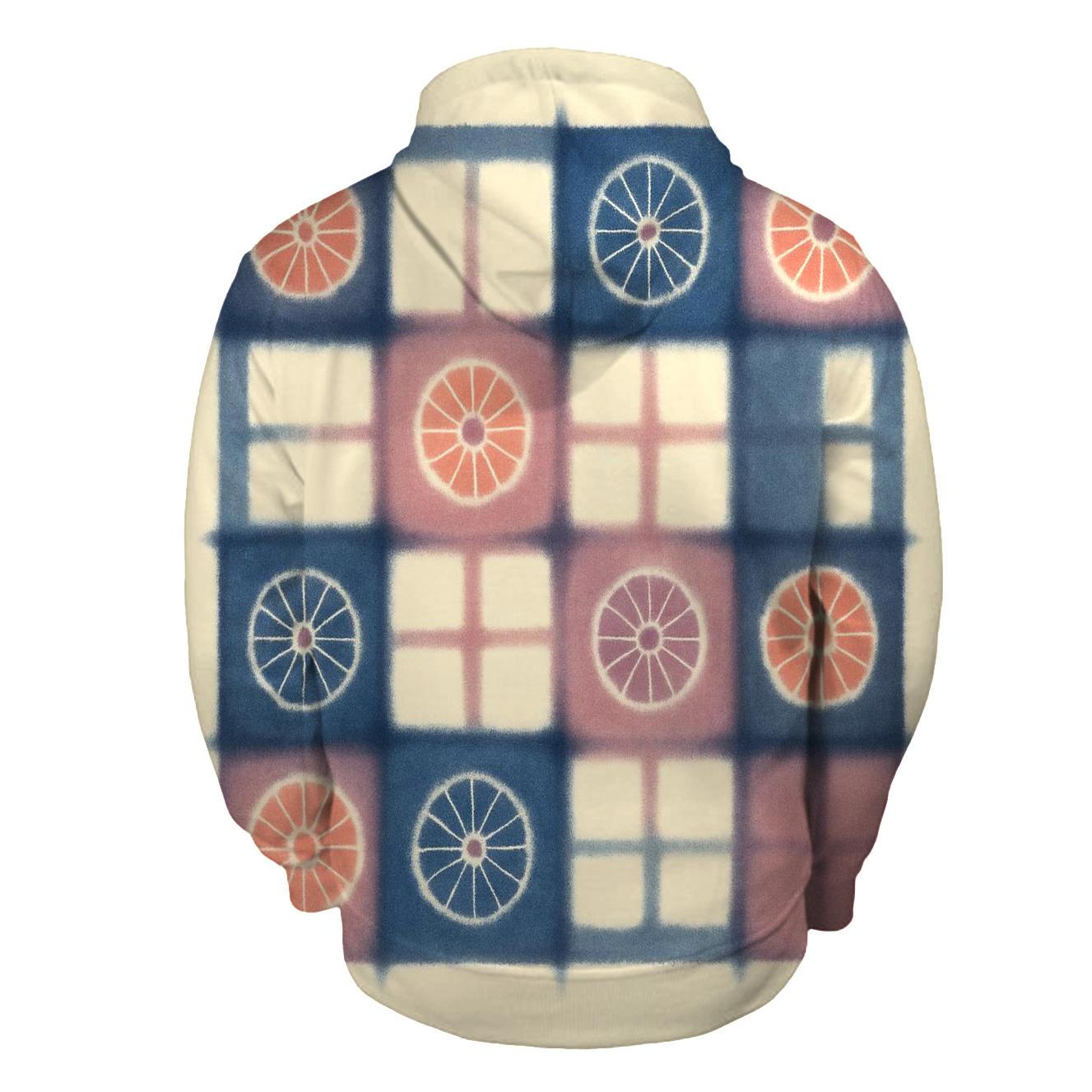 Itajime Eclipse Grid With Kumo Rosettes pullover hoodies