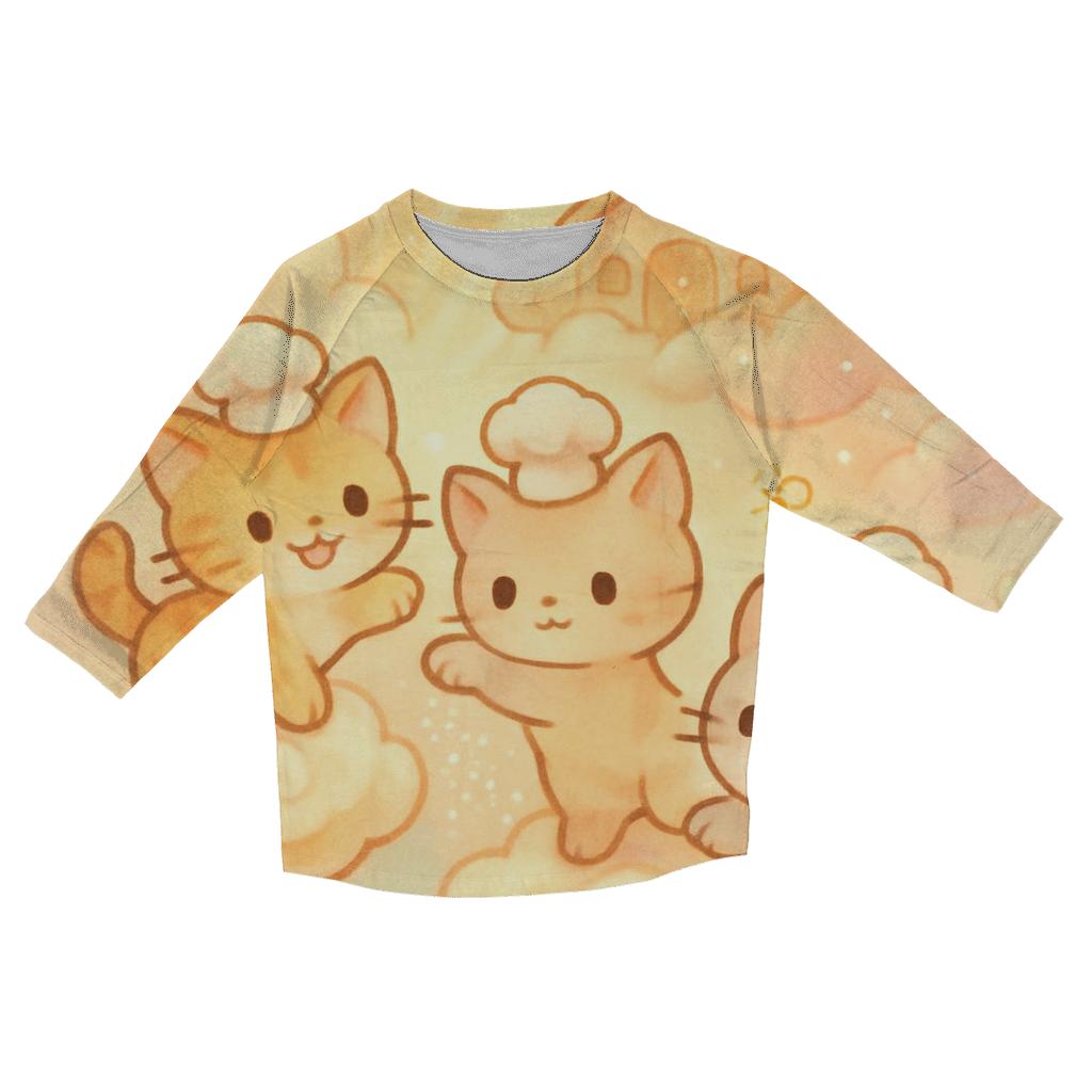 Sunrise Cloud Bakery Kittens cotton quarter sleeve shirts