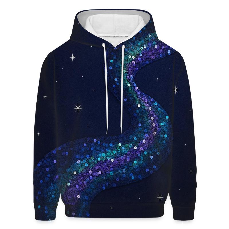 Midnight Sequin Current embroidered hoodies