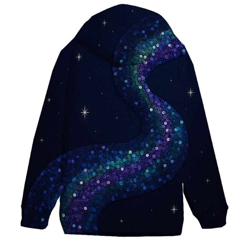 Midnight Sequin Current embroidered hoodies