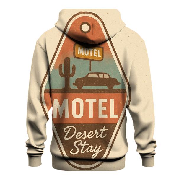 Retro Desert Motel Keychain Badge Design hoodie trends