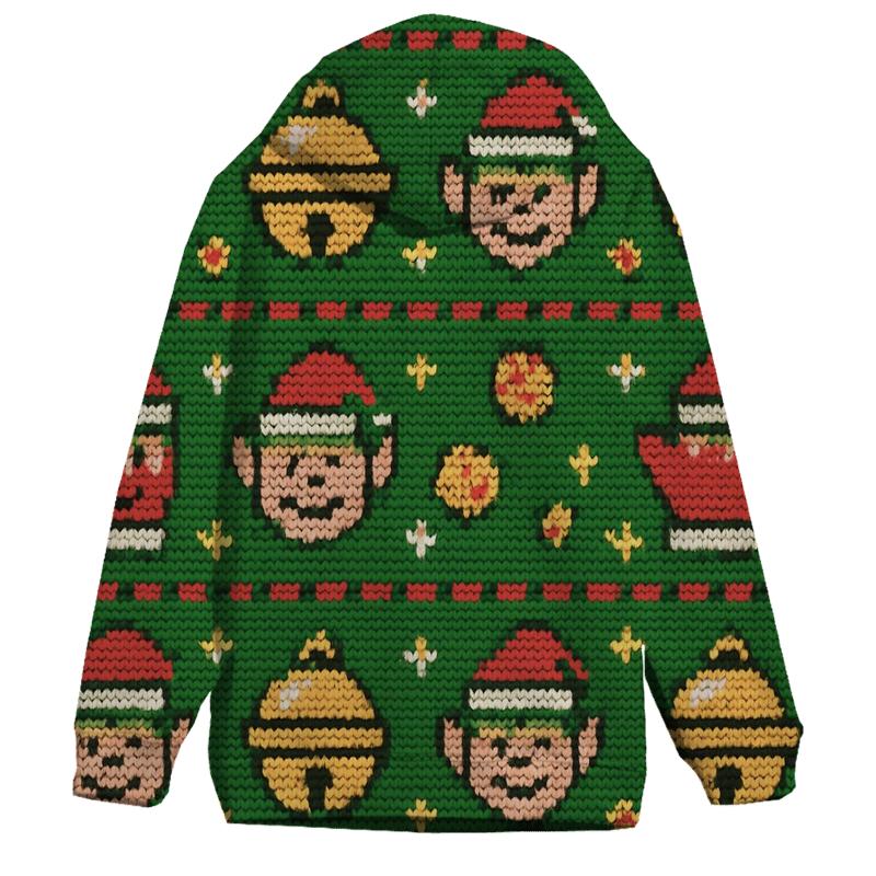 Tacky Elf Mittens Jingle Grid Design pullover hoodies