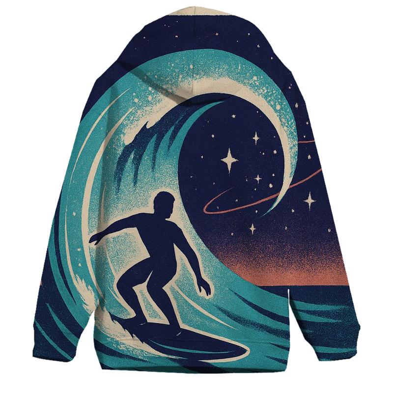 Lunar Tides Surf Break printed hoodies