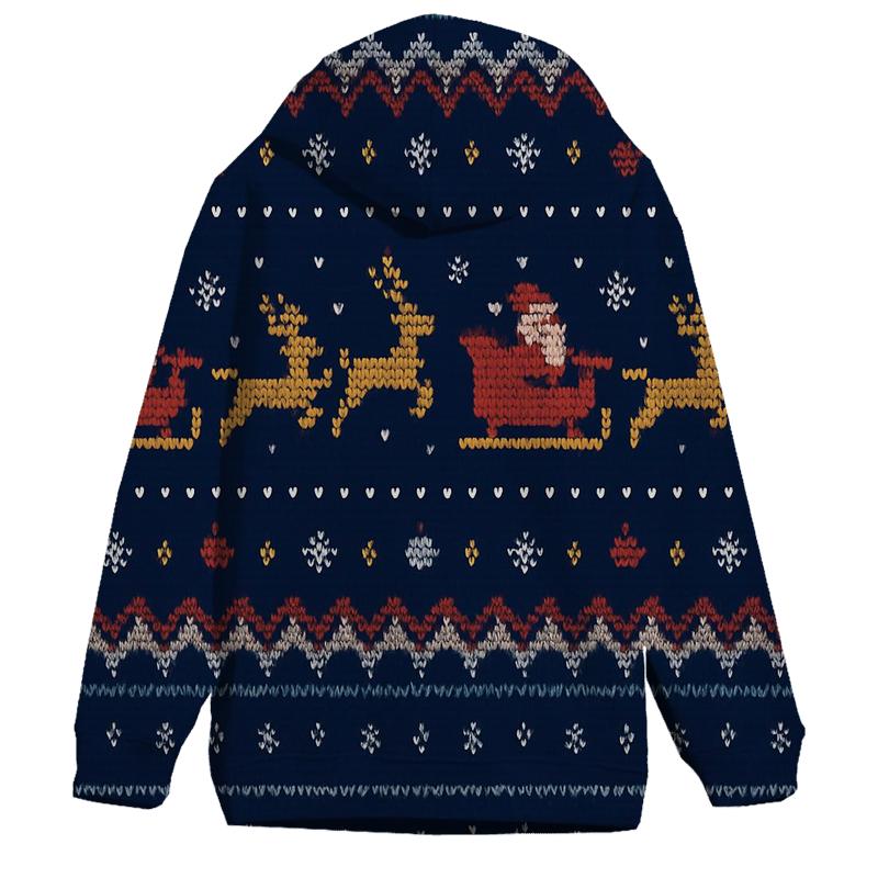 Santa Sleigh Pixel Runway Stripe Design hoodie designs
