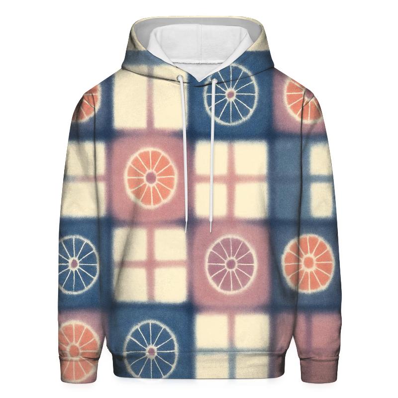 Itajime Eclipse Grid With Kumo Rosettes zip-up hoodies