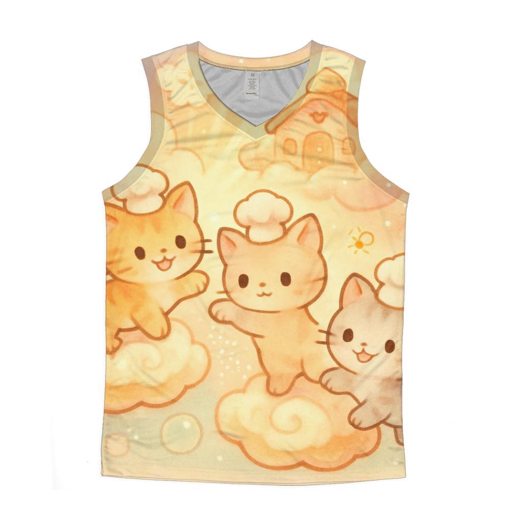 Sunrise Cloud Bakery Kittens trendy fitted tank tops
