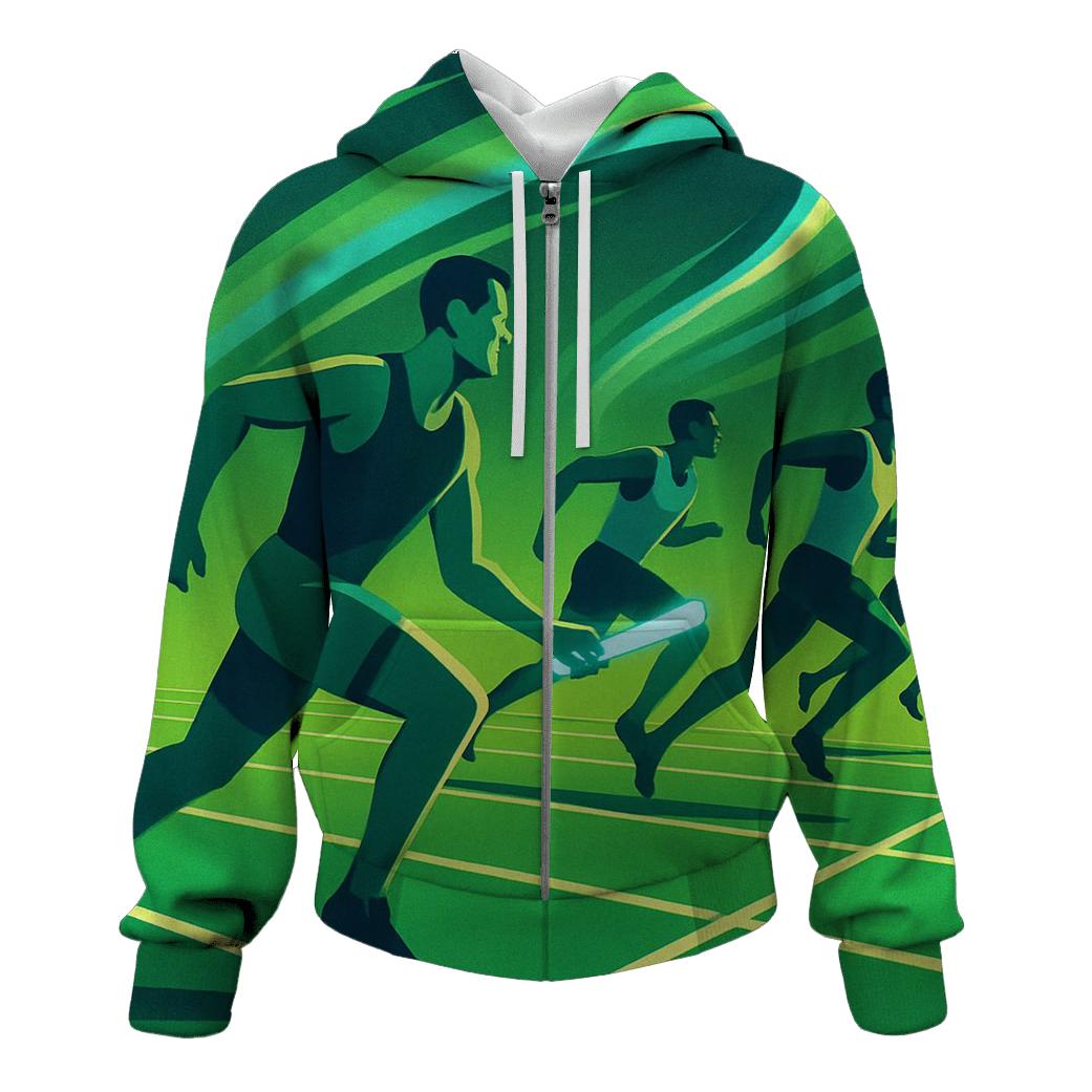 Aurora Sprint Relay printed hoodies