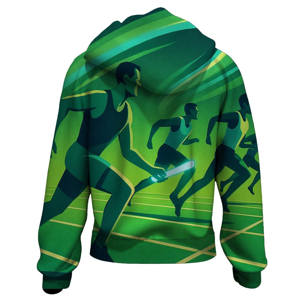 Aurora Sprint Relay printed hoodies