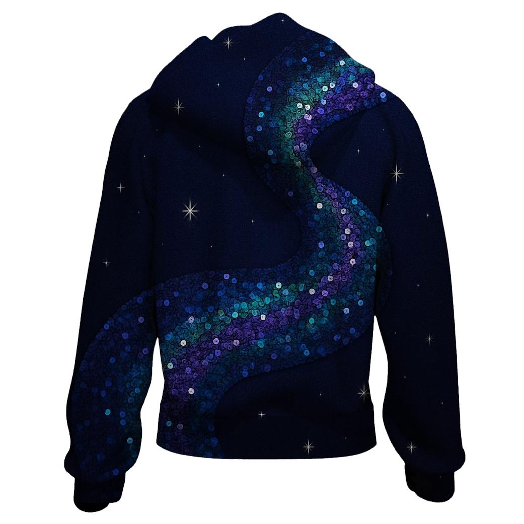 Midnight Sequin Current embroidered hoodies