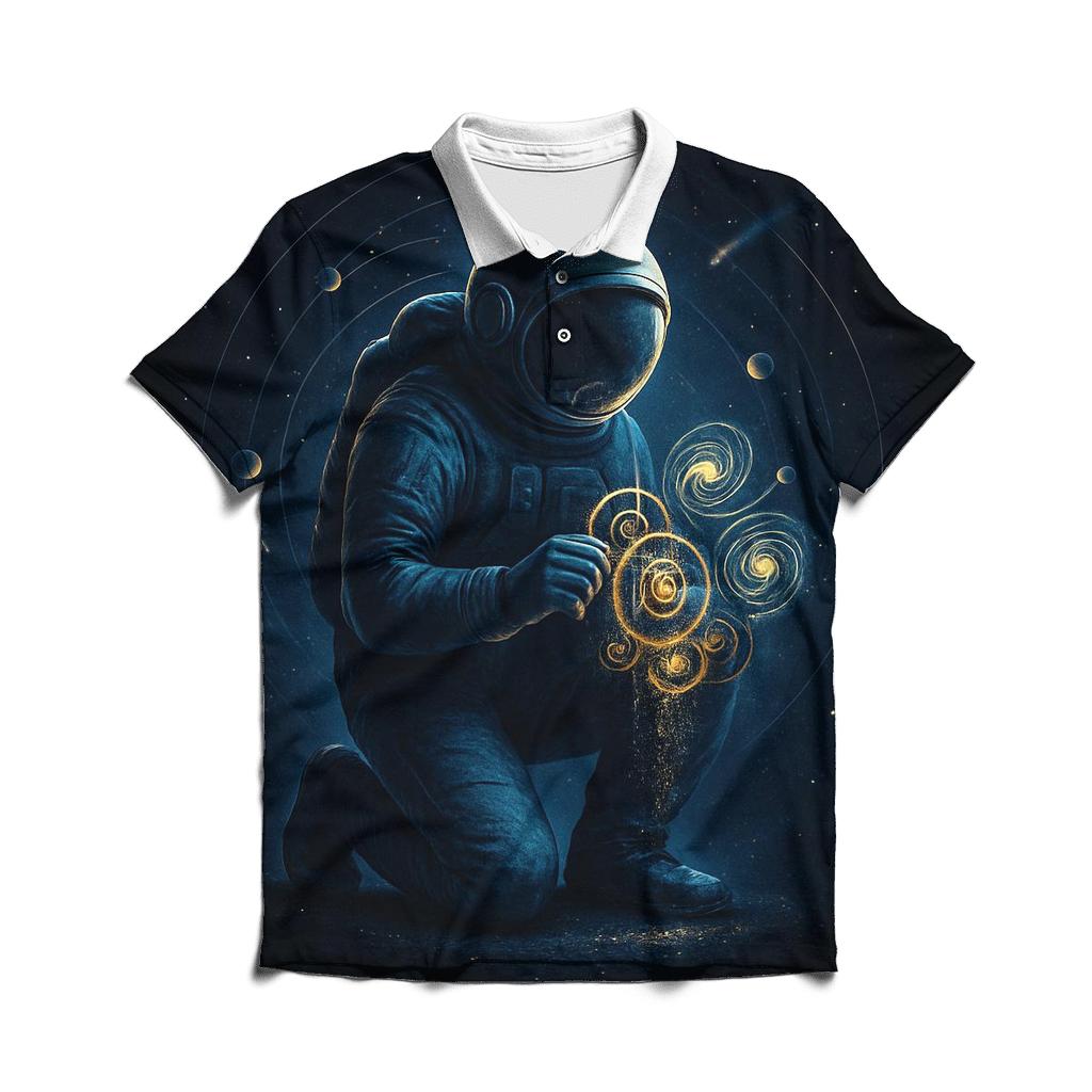 The Orrery Of Living Stars casual sports polo shirts