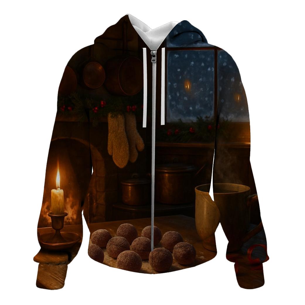 Candlelit Sugarplum Kitchen On Christmas Eve pullover hoodies