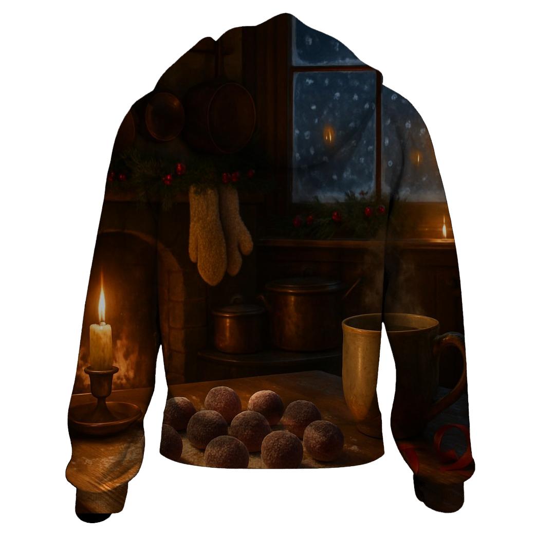 Candlelit Sugarplum Kitchen On Christmas Eve pullover hoodies
