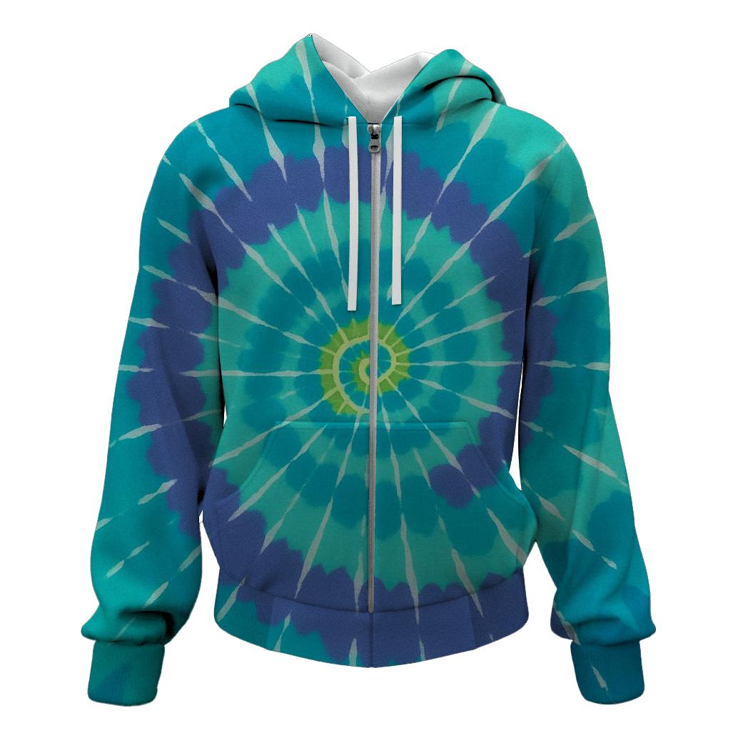 Aurora Spiral Overdye Whorl premium hoodies